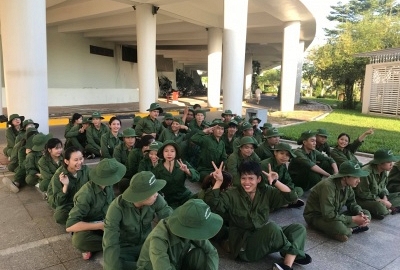 Sinh viên khóa 18 tham gia khóa học Giáo dục Quốc phòng – An ninh