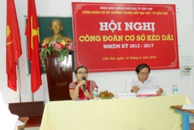 Hội nghị Công đoàn cơ sở kéo dài 2012 – 2017 Trường Trung cấp Đại Việt TP Cần Thơ
