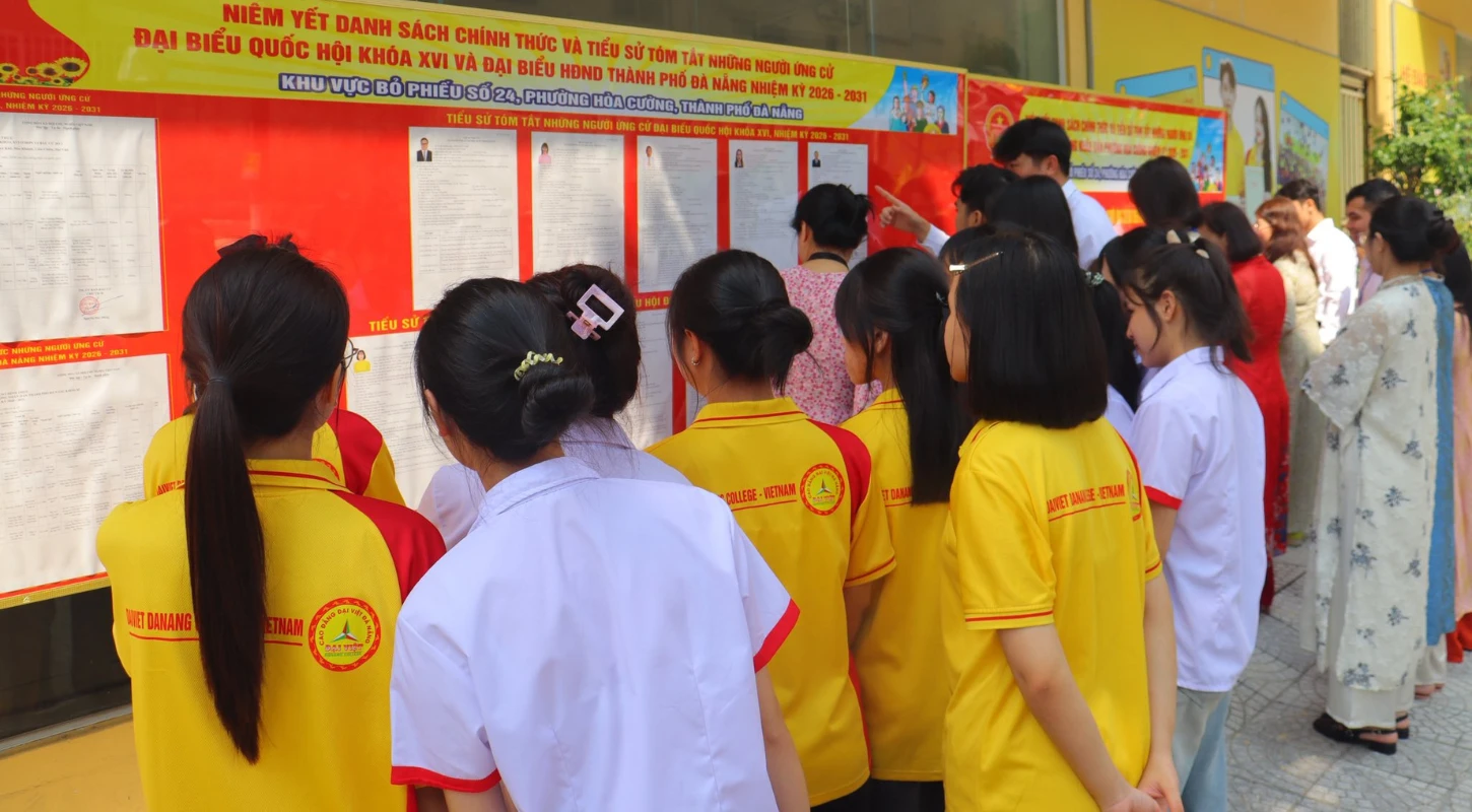 Sẵn sàng cho ngày hội non sông – Khí thế bầu cử lan tỏa từ cơ sở | Trường Cao Đẳng Đại Việt Đà Nẵng