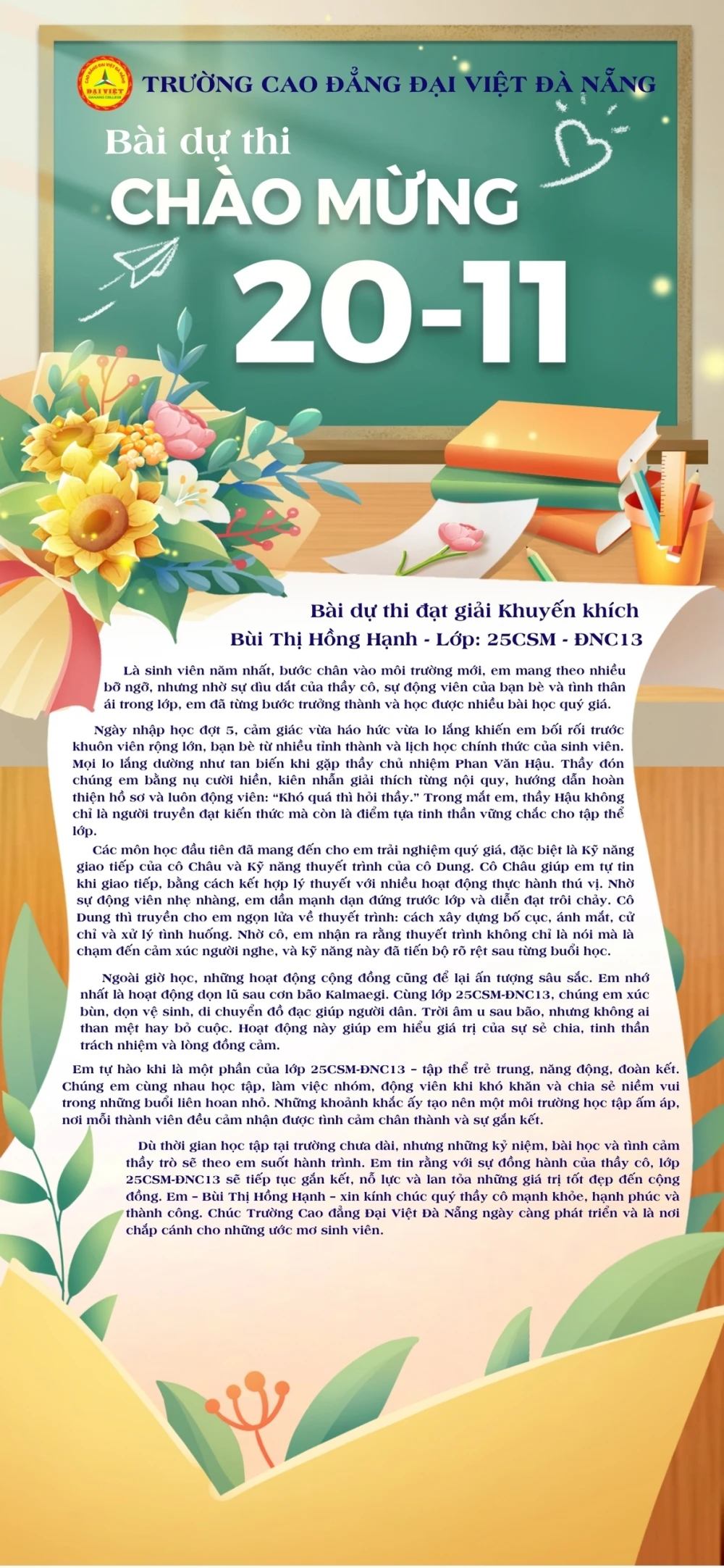 Những Lời Tri Ân Tại Cuộc Thi - Đại Việt Đà Nẵng Kỷ Niệm Và Tri Ân Thầy Cô