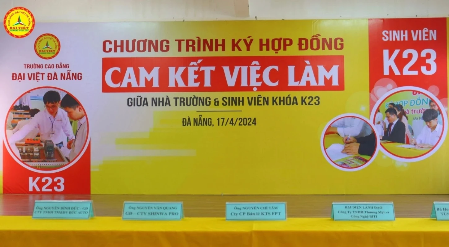 Chuẩn Bị Ký Hợp Đồng Cam Kết Việc Làm Sinh Viên K23 | Trường Cao Đẳng Đại Việt Đà Nẵng