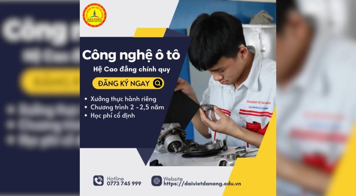 Công Nghệ Kỹ Thuật Ô Tô Ngành Học Tương Lai Tại Trường Cao Đẳng Đại Việt Đà Nẵng | Trường Cao Đẳng Đại Việt Đà Nẵng