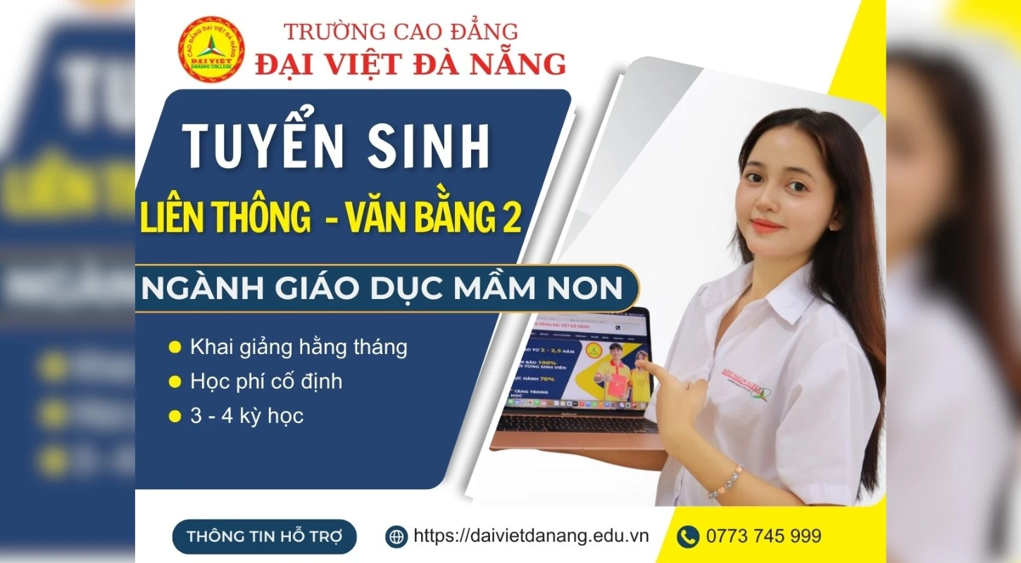 Liên Thông Văn Bằng 2 Giáo Dục Mầm Non Online | Trường Cao Đẳng Đại Việt Đà Nẵng