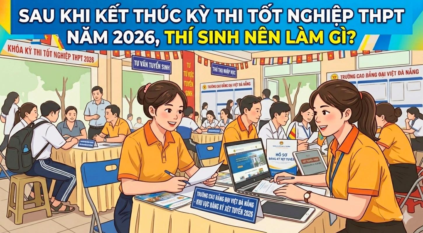 SAU KHI KẾT THÚC KỲ THI TỐT NGHIỆP THPT NĂM 2026, THÍ SINH NÊN LÀM GÌ? | Trường Cao Đẳng Đại Việt Đà Nẵng
