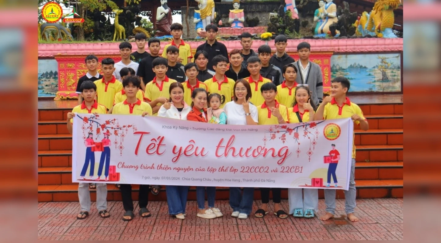 Tết Sẻ Chia – Sinh Viên Trường Cao Đẳng Đại Việt Đà Nẵng Mang Xuân Yêu Thương Đến Chùa Quang Châu | Trường Cao Đẳng Đại Việt Đà Nẵng