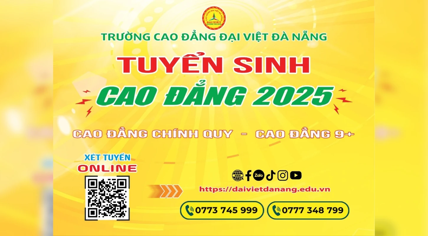 Tuyển Sinh 2025 Trường Cao Đẳng Đại Việt Đà Nẵng | Trường Cao Đẳng Đại Việt Đà Nẵng