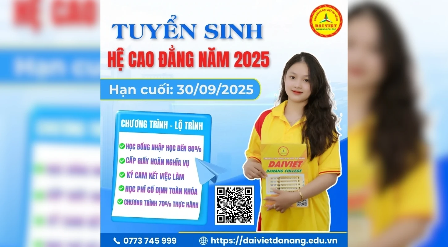 Tuyển Sinh Đợt Cuối 30/9 Ưu Đãi Giảm 5% | Trường Cao Đẳng Đại Việt Đà Nẵng
