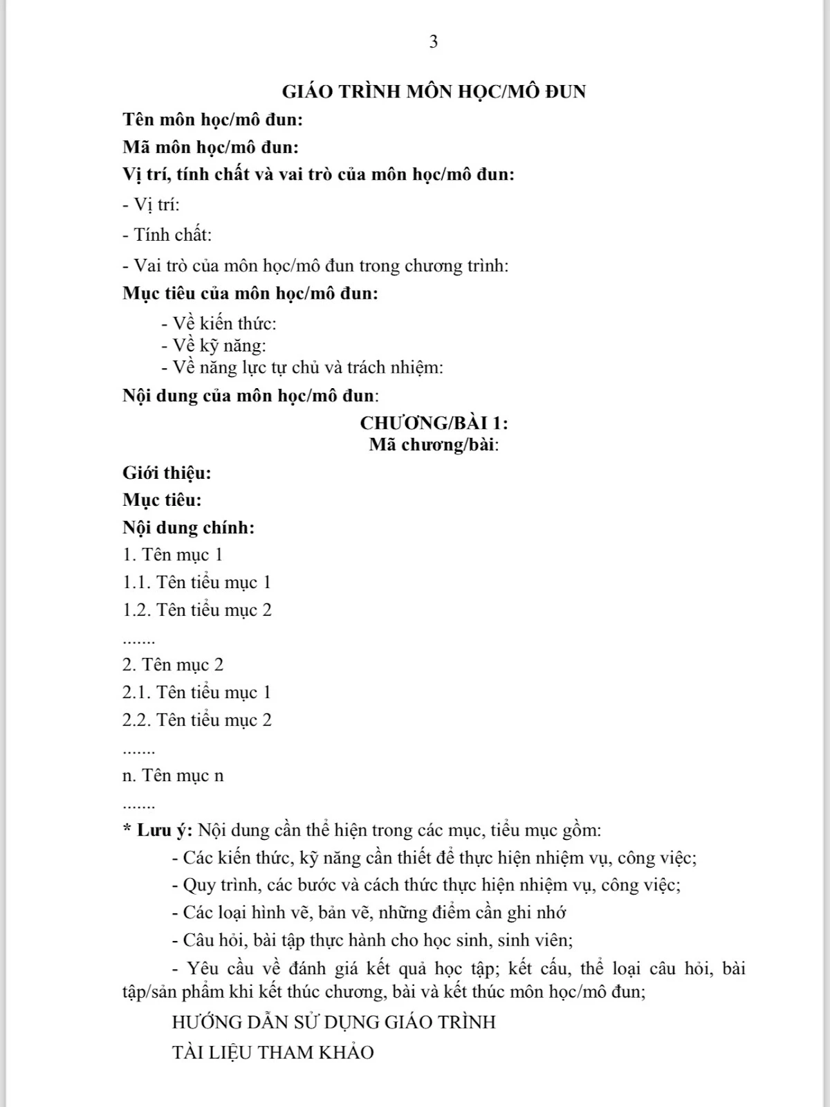 Quy Định Xây Dựng & Thẩm Định Chương Trình Đào Tạo Trung Cấp, Cao Đẳng | Trường Cao Đẳng Đại Việt Đà Nẵng