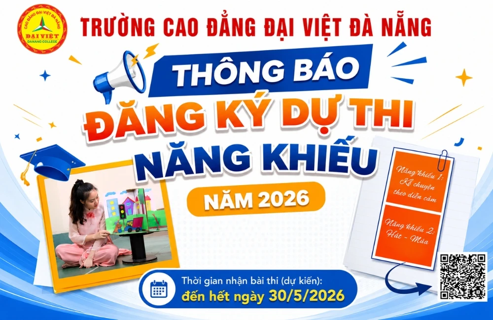 Thông Báo Đăng Ký Dự Thi Năng Khiếu Ngành Giáo Dục Mầm Non 2026