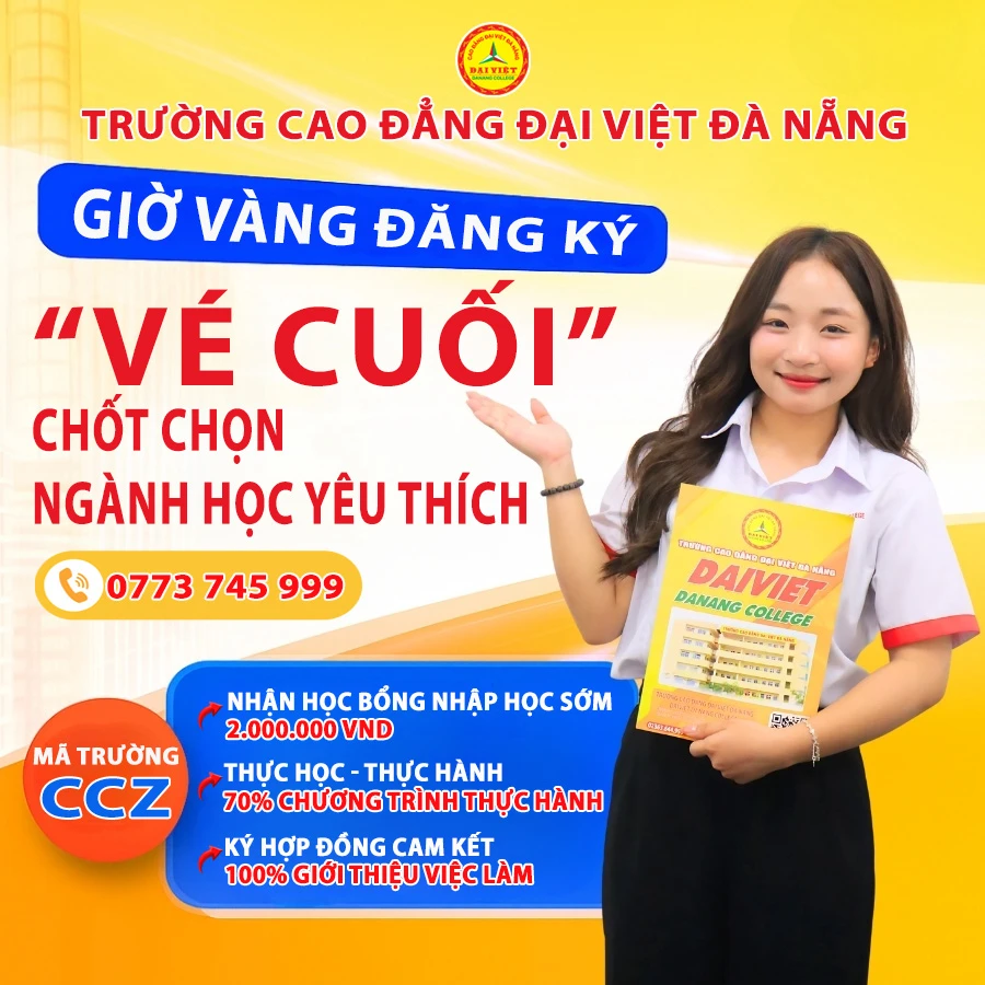 Trượt NV1 Không Mất Tương Lai – Cơ Hội Mới tại Trường Cao Đẳng Đại Việt Đà Nẵng