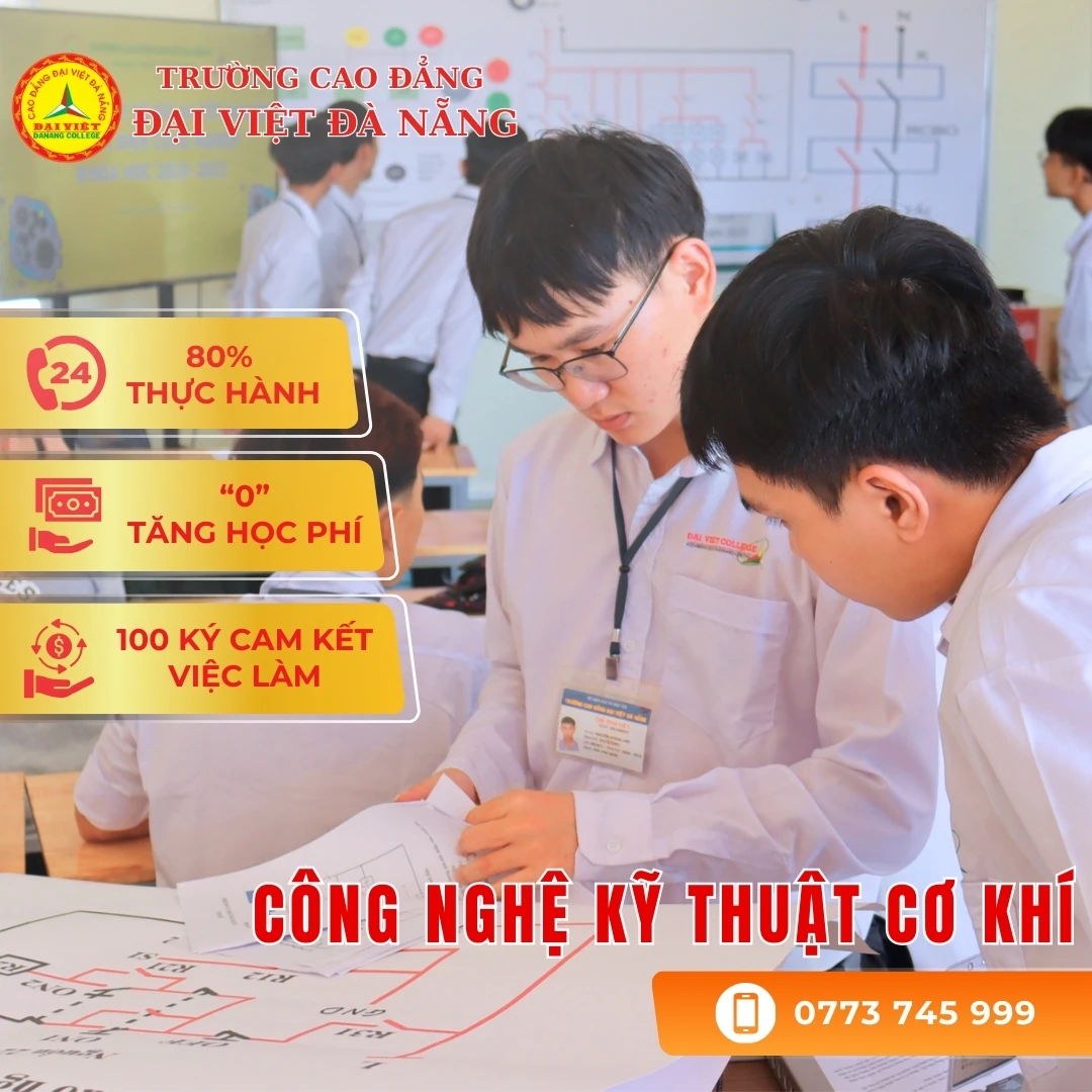 Tuyển Sinh Ngành Công Nghệ Kỹ Thuật Cơ Khí 2025 – Trường Cao Đẳng Đại Việt Đà Nẵng