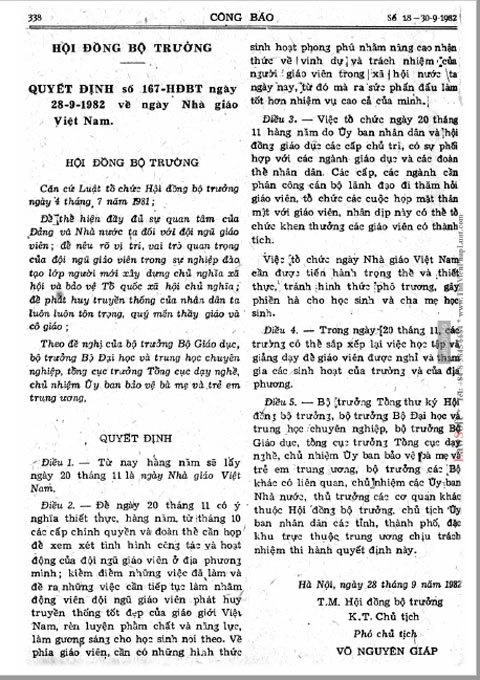 Ý nghĩa và lịch sử ngày Quốc tế Hiến chương các Nhà giáo (20/11) – Trường Cao Đẳng Đại Việt Đà Nẵng
